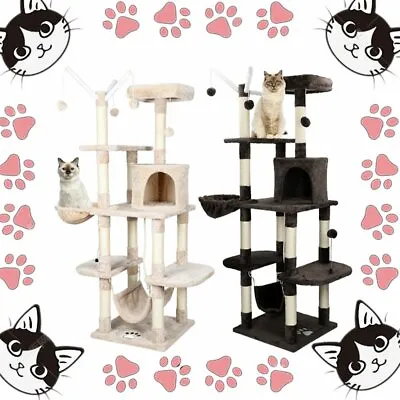 £32.99 • Buy Large Cat Tree Climbing Tower Kitten Activity Centre Multilevel Scratching Post