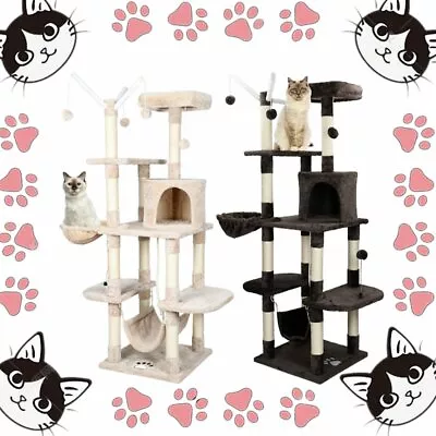 £32.99 • Buy Large Cat Tree Climbing Tower Kitten Activity Centre Multilevel Scratching Post