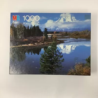 VTG Milton Bradley Wyoming Landscape 1000 Piece Nature Series Puzzle 26 X20” New • $16.73