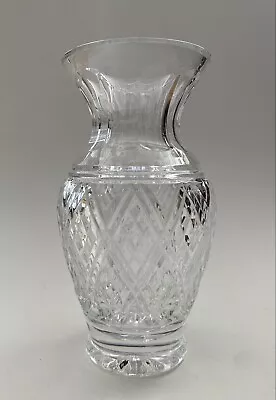 Vintage Waterford Crystal Vase Very Heavy Seahorse Logo 9” Tall • $125