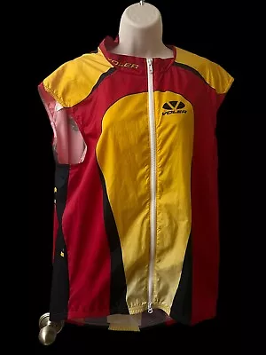 Voler Cycling Sleeveless Jersey Dual Full Zip Yellow And Red Xl • $15