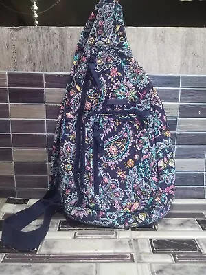 Vera Bradley Sling Backpack Blue And Purple  • $25