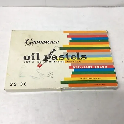 Vintage Grumbacher Oil Pastels Artists Size 22-36 Brilliant Color • $18.95