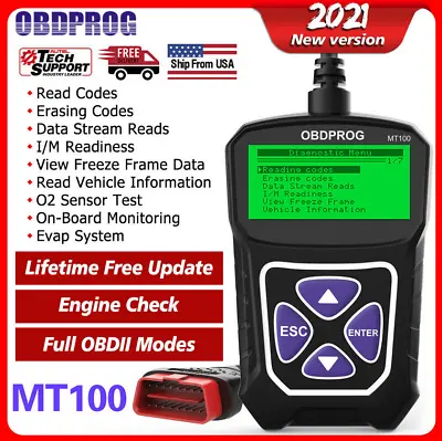 MT100 OBD2 Scanner Code Reader Diagnostic Tool Check Engine Fault For Seat Saab • $54.47