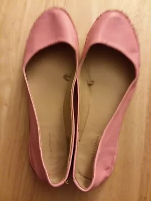 Women Zara Trafalug Pink Leather 6.5/37 Flats • $20