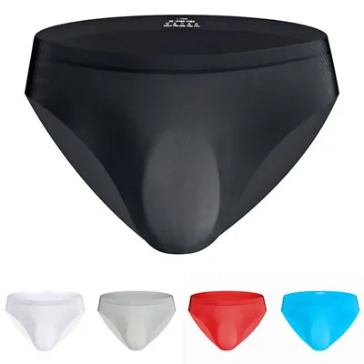 Mens Ice Silk Briefs Sexy Panties Pouch Soft Breathable Underwear Knickers . • $3.34