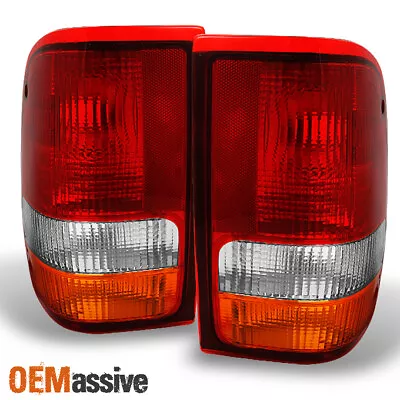 Fit 93-97 Ford Ranger Pickup Truck Red Clear Taillights Brake Lamp Replacement • $39.50