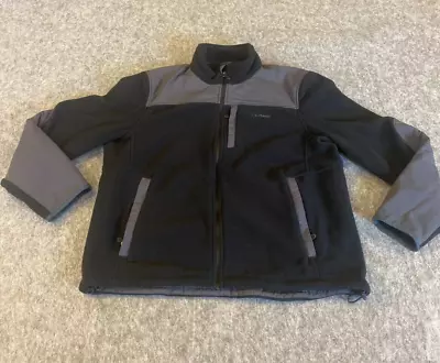 L.L. Bean Polartec Wind Pro Fleece Jacket Mens Large Black Lightweight Full Zip • $30