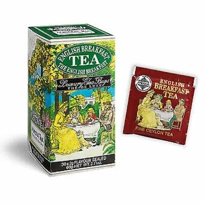 Mlesna ENGLISH BREAKFAST Ceylon Tea In Luxury 30 Individually Foil Wrap Sachets • $13.99