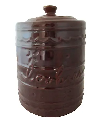 Vintage 1950's Mar-Crest Stoneware Daisy Dot Cookie Jar & Lid USA (10) • $8.99