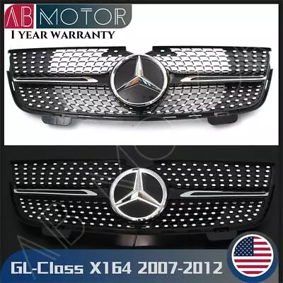 Black Dia-monds Style Grill W/LED Mirror Star For Benz GL-Class X164 07-12 GL450 • $218