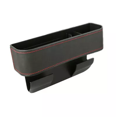 $23.30 • Buy Leather Car Seat Gap Filler Crevice Storage Organizer Accessories Black Red Line