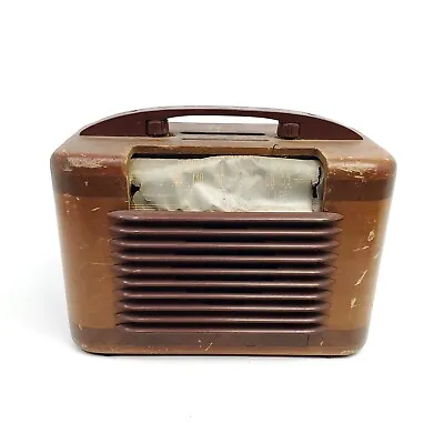 Packard Bell Tube Radio Model 566 Wood AM Brown Vintage 1940s Not Working • $65