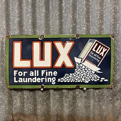 Lux Washing Powder Genuine Vintage Enamel Australian Shop Grocery Store Sign • $1199