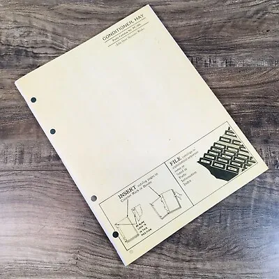 Parts Manual For John Deere Hay Conditioner For 5 8 9 20A Sickle Mowers PC-502 • $16.97