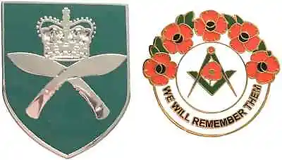 Royal Gurkha Regiment Military Badge And Masonic We Will Remember Enamel Badge • £9.99