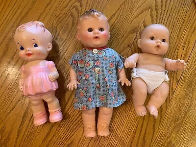 3 Small Vintage Dolls Sun Rubber Tod-L-Tot • $24