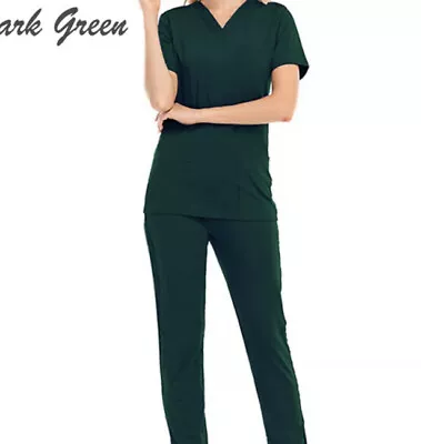 £5.99 • Buy Women's Medical Scrub Doctor Uniform Trousers Set Nurse Dentist - Size Small