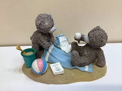 Me To You Bear Figurine Ornament Figure Rare Retired Beach Sand Summer Delights • £19.95