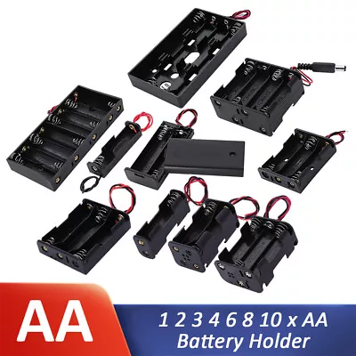 AA X 1 2 3 4 6 8 10 Quality Battery Holder Micro Battery Tray Housing Switch • £1.55