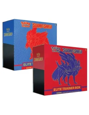 $139.99 • Buy Pokemon TCG Zacian & Zamazenta Sword & Shield ETB Elite Trainer Box Bundle Of 2