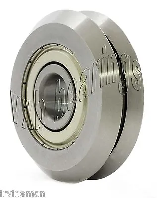 $7.77 • Buy RM2ZZ 3/8  V-Groove Guide Metal Shielded Ball Bearing W2 W2ZZ NW2 0.375 Inch CNC