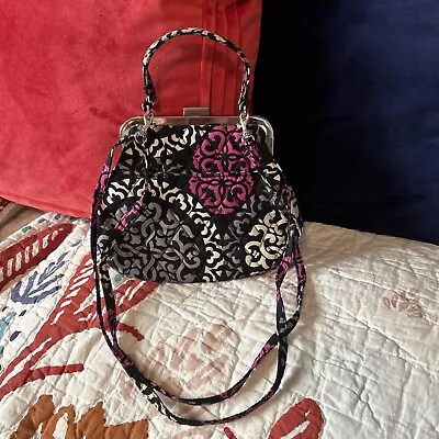 Vera Bradley DAMASK Kisslock Closure Little Hipster Crossbody Bag XLNT COND! • $15