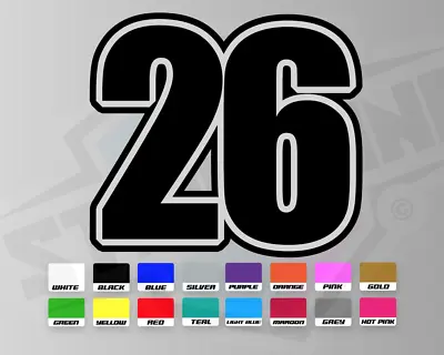 3 X Custom Racing Numbers - Vinyl Stickers Decals Race Motorbike Mx Trackday  • £6.56