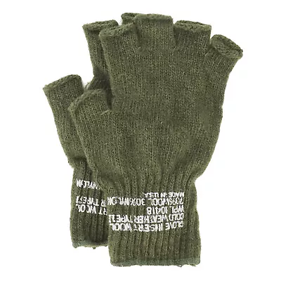 Men's Government Issue Made In USA Wool Blend Fingerless Glove - FREE SHIPPING • $19.99