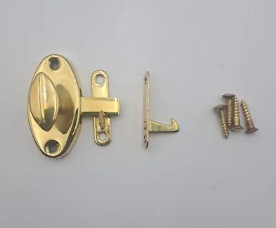 Brass Latch Stamped Brass Hoosier Oval Style Latch Hoosier Cabinet Hardware  • $10