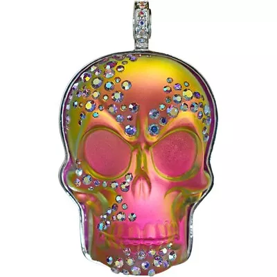 Kirks Folly Mystic Crystal Skull Magnetic Enhancer - Silvertone / Mystic Iridis • $52.95