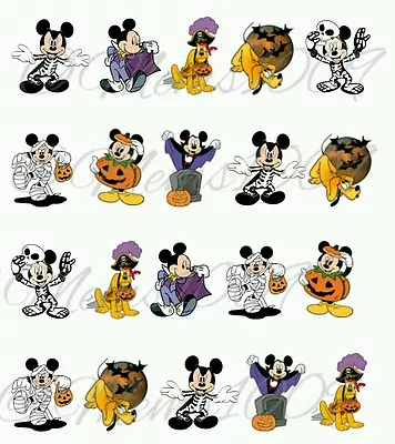 Mickey Mouse Halloween Nail Decals (water Decals) Nail Decals.  • $3.99