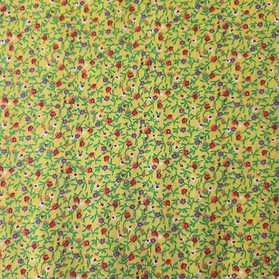 SALE Vintage Small Floral 4 Yards Cotton Blend • $9.60