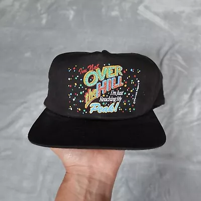 Vintage 90s Im Not Over The Hill Im Just Reaching My Peak Snapback Hat Funny • $12.99