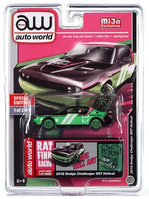 Auto World Dodge Challenger SRT Hellcat 2018 Rat Fink CP7938 1/64 • $5.99