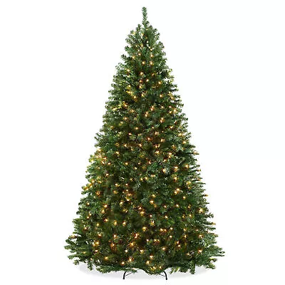 9 Foot Pre-Lit Artificial Holiday Christmas Tree W Stand Realistic Green Spruce • $172.95