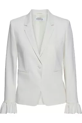 MAX MARA   Wool Blazer In Ivory Size 12 US 14 GB 42 DE 46 IT • $135