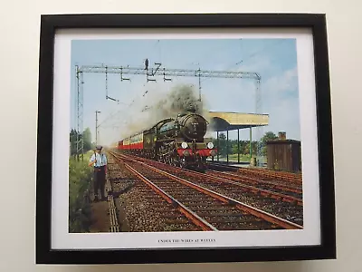 Malcolm Root Steam Train Print 'Under The Wires At Weeley'  FRAMED • £24.95