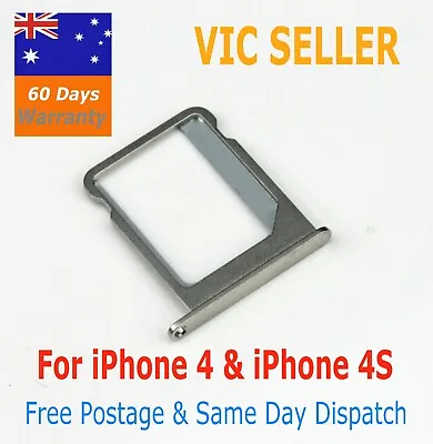 IPhone 4 / 4S Sim Card Tray Holder Slot + Free Eject Pin • $4.35