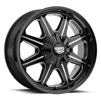 REV Wheels Off Road 823 Series Black And Machined 20x9 Inch Rim 6x5.5/6x135 Bolt • $284.95