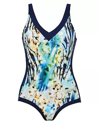 Naturana Oasis Of The Seas Control Swimsuit Size 10/32B • £11.50