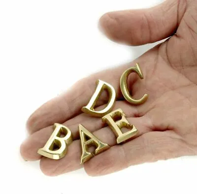 1 Inch Pin Fix Numbers & Letters Polished Brass (Solid Brass) • $4.21