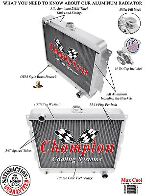 22 Inch Core Early Mopar All Aluminum 4 Row Core KR Champion Radiator • $301.22