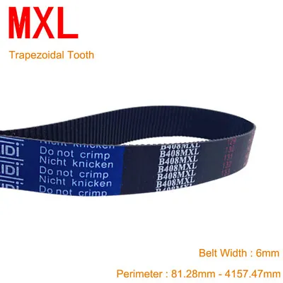 MXL Rubber Timing Belt Pitch 2.032mm Close Loop Synchronous Belts Width 6mm • $2.59