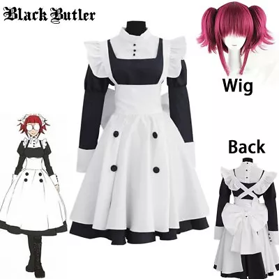 Japanese Anime Black Butler Kuroshitsuji Mey Rin Cosplay Costume Custom Made • $25.99