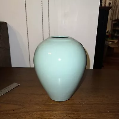 Vtg Haeger Pottery Blue/green Vase 1980’s Still Has Original Tag On Bottom • $20