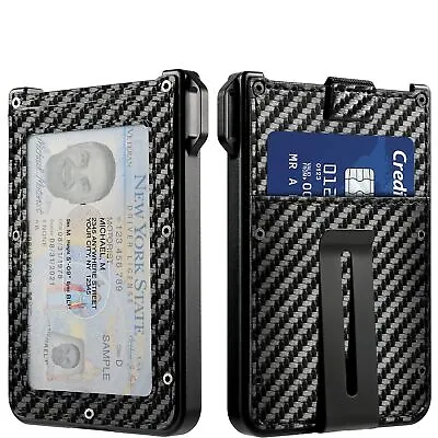 Wallet For Men - Aluminum Slim Minimalist Wallet - Holds Up 11 Cards Card Hol... • $19.21