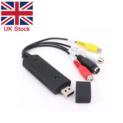 UK - AV To USB Cable CVBS+S Video To USB Video Monitor PC Live Recording Adapter • £11.58
