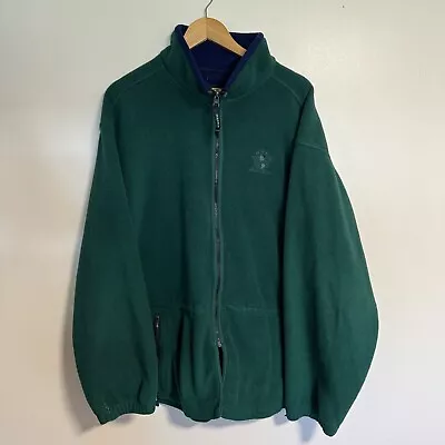 Eddie Bauer Ebtek Jacket Mens XXL Full Zip Fleece Green Mock Vintage Heavy USA • $29.95