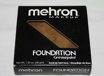 Mehron Foundation Gold Greasepaint Face & Body Makeup 1.25 Oz H35A8 ~ NIB • $10.90